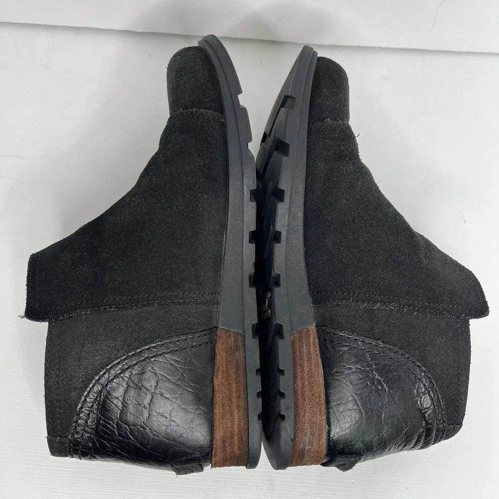 Sorel Womens 5 Major Low Black Full Grain Leather EVA Microfleece Outdoor Boot